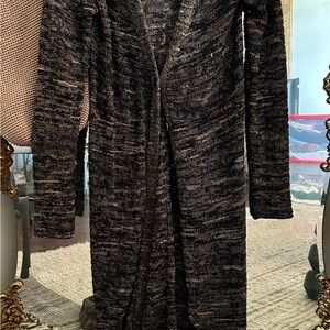 Free People Black and Gray Cardigan